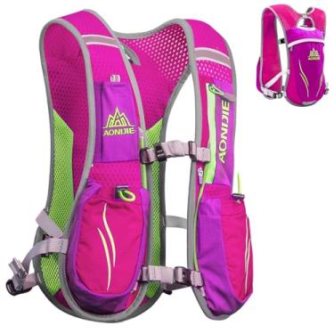 Imagem de Mochila Azarxis Hydration, colete de corrida de 5,5 l para mulheres e homens – adequado para corrida de trilha de maratona, Rose Red - Only Backpack, Free size