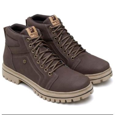 Imagem de Bota Coturno Masculino Sintético de Amarrar Sola Tratorada - Ferraroni