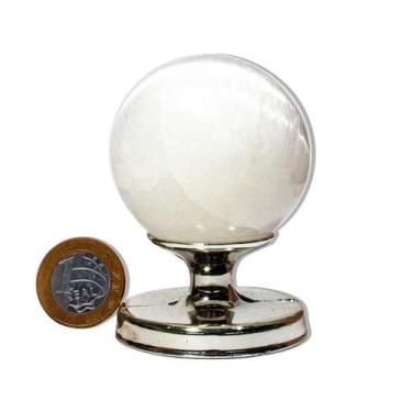 Imagem de Esfera Selenita Pedra Extra Natural Média 230g 5 a 6cm TipoA - Cristai