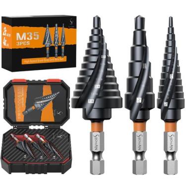Imagem de Conjunto de brocas Step Drill ss shovan 3PCS (6-22 mm) M35 Cobalt HSS