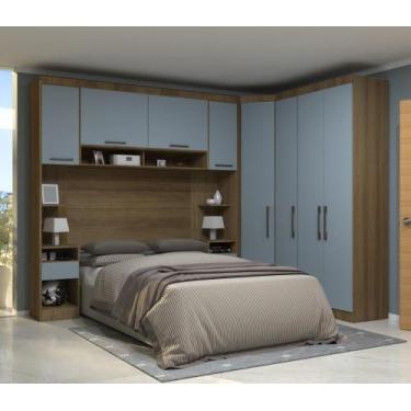 Imagem de Guarda Roupa Dormitório Modulado Paris Casal 1,38 m Canto - Roupeiro L