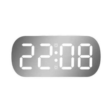 Imagem de Relógio eletrônico digital led simples despertador de mesa sala estar 