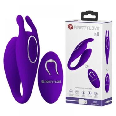 Imagem de Vibrador De Casal Com Controle Wireless 12 Modos De Vibrações Brinquedo Erótico Estimulador [ROXO]