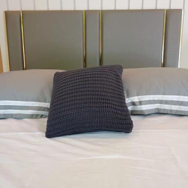 Imagem de Cabeceira estofada antialergica Adesiva em módulos (Prata, cama casal padrçao 1,40 x 0,60)