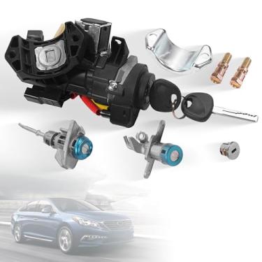 Imagem de A-BUZZCARTA 81905-C2510 Conjunto De Interruptor Ignição Com 2 Chaves Compatível Hyundai Sonata 2015-2019, Carcaça E Cilindro Partida, Substituição Nº 81970-C1A00