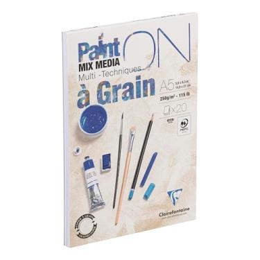Imagem de CLAIREFONTAINE Bloco Papel Multi Técnicas Paint on A5, Branco