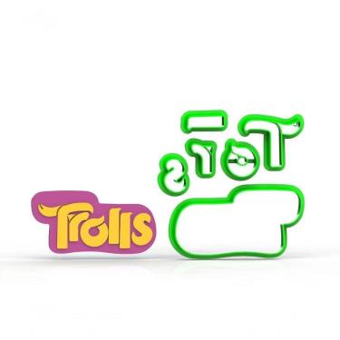 Imagem de Cortador Trolls - Logo Modular Tamanho 5 Cm
