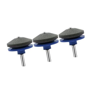 Imagem de Generic 3x Afiador de cortador de grama para qualquer furadeira manual elétrica, afiador de cortador de grama com roda de pedra, Azul