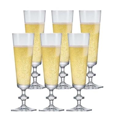 Imagem de Ruvolo, Jogo de Taça de Cristal Champagne, para Espumante 6pcs, 225ml