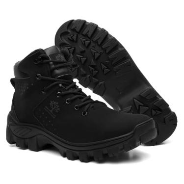 Imagem de Coturno Adventure Masculino – Resistente, Confortável, Solado Costurado, Antiderrapante, Trilha e Trabalho (Preto, BR, Adulto, Numérico, 43)