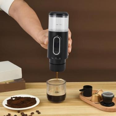 Imagem de Diyeeni Máquina de Cafeteira Pequena, Cafeteira por Portátil de Expresso Elétrico, café e Cápsula Moída, Auto-aquecimento, 20 Bar de Cafeteira de 12V de Viagem Com Bateria de 2500mAh (Preto)