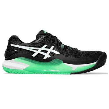 Imagem de ASICS Tênis de Argila Masculino Gel-Resolution 9, Preto/folha nova, 14