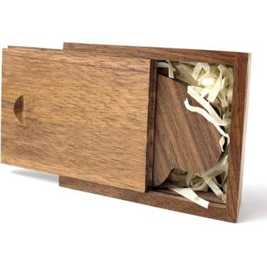 Imagem de Pen drive de madeira em forma de coração 32 GB USB 3.0 com caixa de presente, unidade USB de madeira FEWINA 32 G, USB 3.0, pen drive de super velocidade, caixa de madeira, presente ideal para