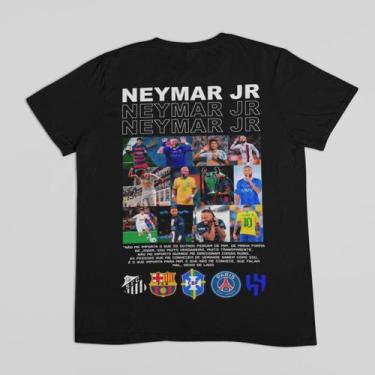 Imagem de Camiseta Infantil Algodão Personalizada Jogador Neymar Moda - Tech Mal