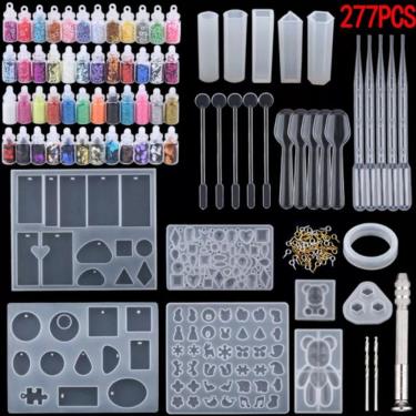 Imagem de Conjunto de moldes de fundição de resina 277 unidades para joias com acessórios