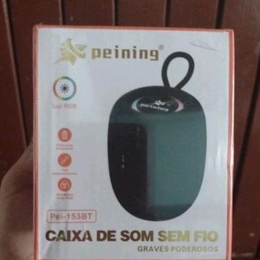 Imagem de Caixa de som sem fio peining Pei-153BT graves poderosos led 