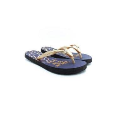 Imagem de Chinelo Feminino Rafitthy Take Me To The Ocean - Azul/dourado-Feminino