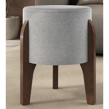 Imagem de Puff gui, decorar sala de estar, estilo moderno, cinza, três pés