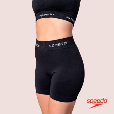 Imagem de Shorts Feminino Speedo Treino Canelado Com Elastano, Preto, P