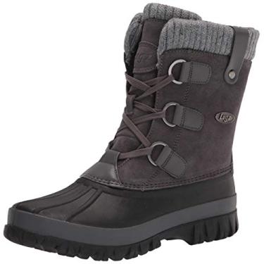 Imagem de Lugz Bota feminina Stormy Classic de 15 cm com bico de pato, impermeável, para neve, Cinza escuro/cinza/preto, 5.5