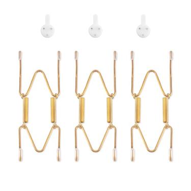 Imagem de Cabides de parede para parede de 10 a 12,7 cm, pacote com 3, dourado