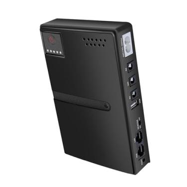 Imagem de Fafeicy Fonte de Alimentação Ininterrupta, 15V 24V PoE 18W UPS Backup de Bateria para o Modem óptico Câmera do Roteador Com 5V 9V 12V USB Portátil DC Power (Plugue UE)
