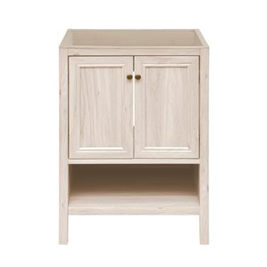 Imagem de Swiss Madison Château Armário de banheiro independente de 61 cm sem tampo em carvalho branco