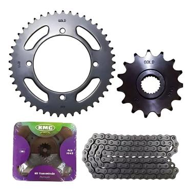 Imagem de Kit Relação Kmc Com Retentor Xt 660 Xt660  Aço 1045