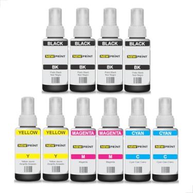 Imagem de 10x Refil Tinta New Print Compatível 664 Para Epson L375 L380 L455 L575 L1300 L475 L656
