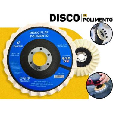 Imagem de Kit 5 Discos Flap Em Feltro Lã Profissional Para Polimento Removedor M