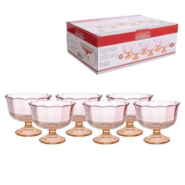 Imagem de Haüskraft -Taça para Sobremesa de vidro Peach Dupla Cor 410ml 6 peças