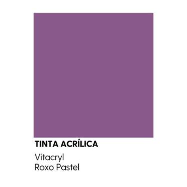 Imagem de Tinta Emborrachada Acetinada Violetas - Vitacryl, Roxo Pastel, 3,6 lts