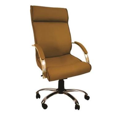 Imagem de Cadeira Giratória Escritório Havana Presidente Caramelo Relax Base Cro