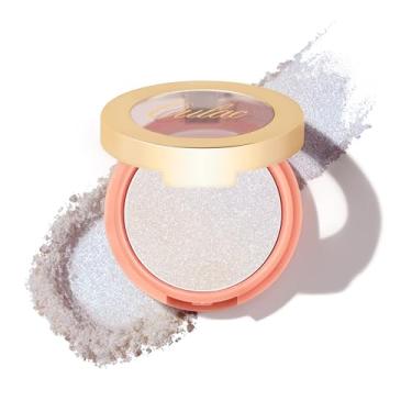 Imagem de Oulac Sombra Holo Highlighter Blush 5 cm 1 | Textura cremosa de blush brilhante intenso e sutil | Topper para olhos com destaque | Olho de canto interno de cor holográfica | Lua azul F14 de 4,8 g
