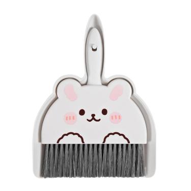 Imagem de TOPINCN Mini Dustpan e Conjunto de Pincel, Portátil Portátil Dustpan Com Vassoura, Ferramentas de Limpeza de Desenhos Animados, Conjunto de Varredura Compacta Com Design Embutido para (Coelho)