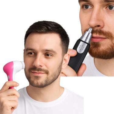 Imagem de Kit Aparador de Pelos Nariz e Orelha + Escova Facial Limpeza Profunda e Massagem