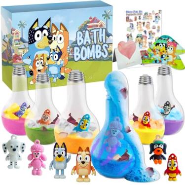 Imagem de Poções de bombas de banho, bombas de banho infantis com surpresa dentro, conjunto de presente para crianças, brinquedos de banho e brinquedos científicos, pétalas de rosa secas com erupção de espumas