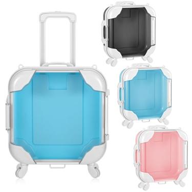 Imagem de Honeydak 3 minimalas de plástico, bandeja de cílios postiços, carrinho de bagagem, caixa de doces, embalagem transparente, caixa de lembrancinhas de festa para armazenamento de joias e grampos de