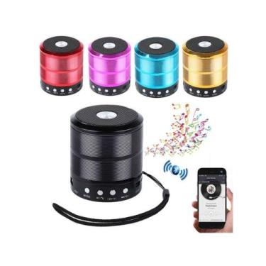 Imagem de Mini Caixa Caixinha de Som Portátil Bluetooth Mp3 Fm Usb - Blue TI