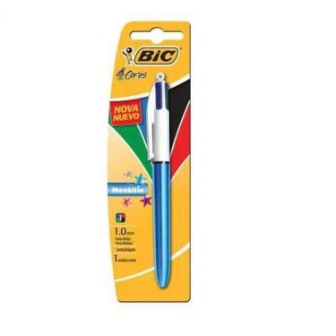 Imagem de Caneta Esferografica Bic 4 Cores Metalica ul 1.0Mm