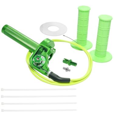 Imagem de Conjunto de acelerador de motocicleta, pegas de acelerador de torção rápida de 7/20.3 cm com cabo de acelerador universal de liga de alumínio para CRF KLX SSR TTR 110 125 150 200 200 250cc Dirt Pit
