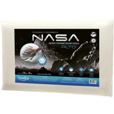 Imagem de Travesseiro Nasa-X Alto Duoflex Bege 50cmx70cm Espuma 100%