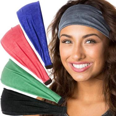 Imagem de Bandanas Hipsy Xflex Crushed ajustáveis para mulheres, pacote com 5