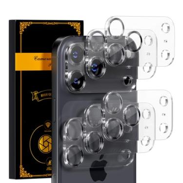 Imagem de beuxece Protetor de lente para câmera de telefone 17 Pro Max [proteção contra quedas] [fácil instalação] [fácil instalação] 9H protetor de tela de vidro temperado acessórios de 17.5 cm, CD preto