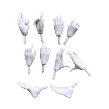 Imagem de Peças De Mãos E Pés De Boneca Em Escala 1/6 Brancas E Marrons Para Ace