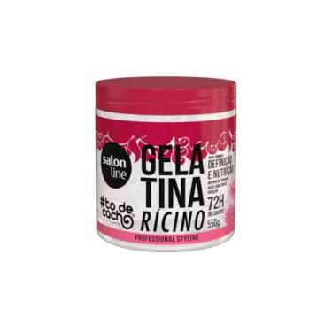 Imagem de Salon Line, Gelatina Capilar, ToDeCacho, Óleo de Ricino, Definição e Nutrição, Vegana - Cabelos Ondulados, Cacheados e Crespos, 550 g