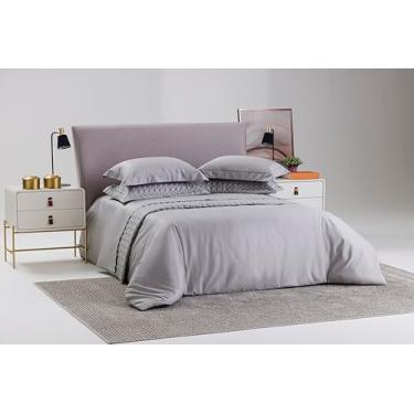 Imagem de JOGO DE LENÇOL RAGGIO DI LUNA FIREFLY CINZA 100% ALGODÃO CETIM 400 FIOS CASAL 4 PÇS