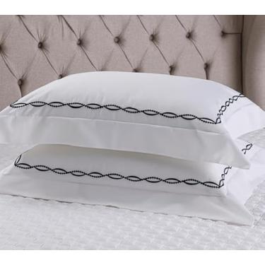 Imagem de CAPA DUVET DELICAT INFINI PRETO 100% ALGODÃO CETIM 600 FIOS QUEEN - 240X260