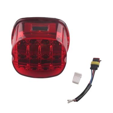 Imagem de FINMOKAL Luz traseira vermelha para motocicleta, luz traseira de freio de LED, compatível com Harley Touring Dyna Glide Softail Sporster