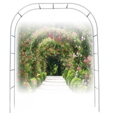 Imagem de Arco De Jardim De Aço Inoxidável, Arco De Entrada Ao Ar Livre Do Jardim - Proteção Solar/prevenção De Ferrugem, Largo 120cm 150cm 180cm 200cm 220cm, 19mm, W 2.2M x H 2.4 M